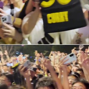 华体会hth-热情似火！库里开启中国行 现场球迷高喊MVP